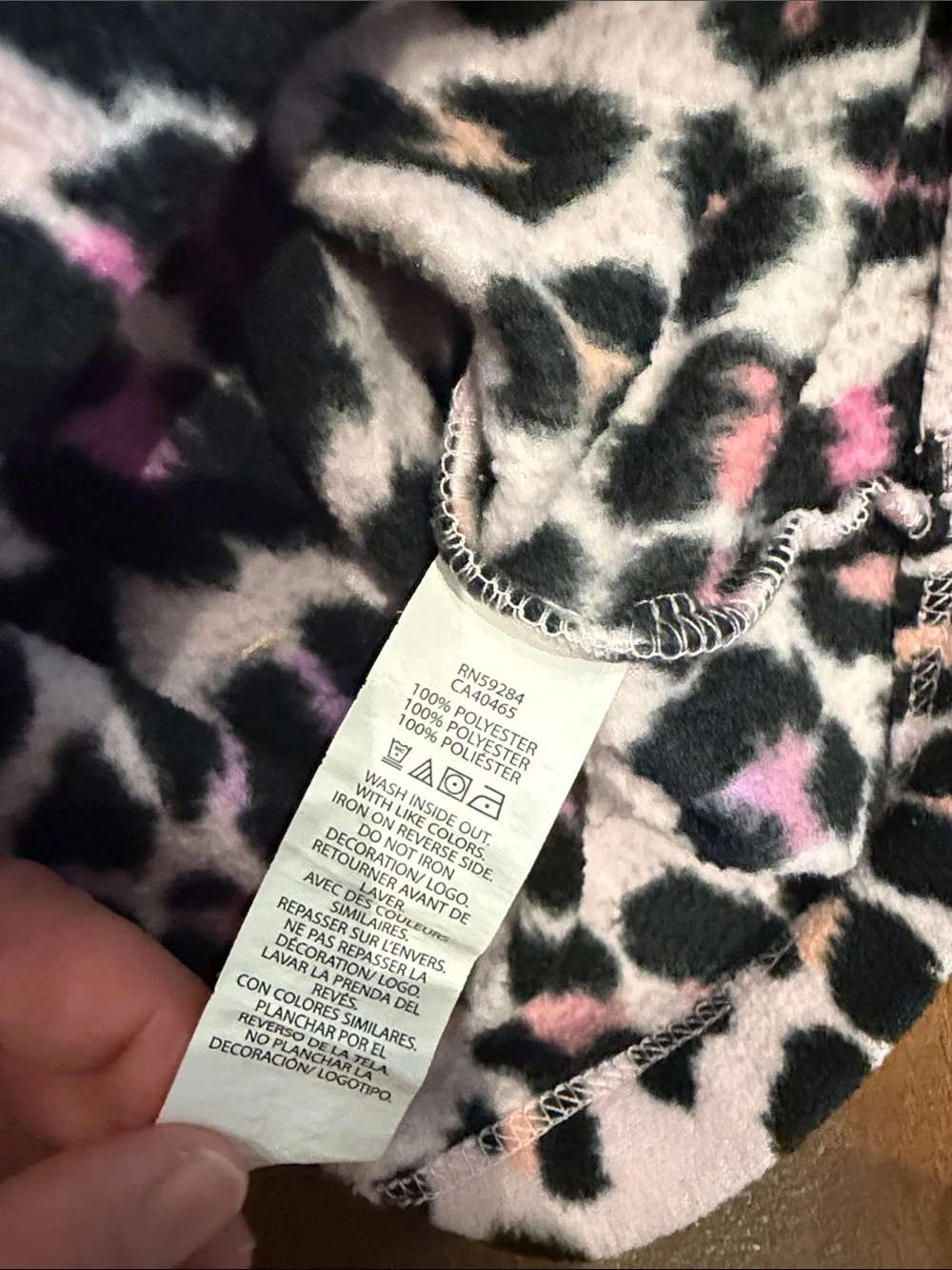 Girls Size 7/8 Pink Leopard Print Hooded Jacket